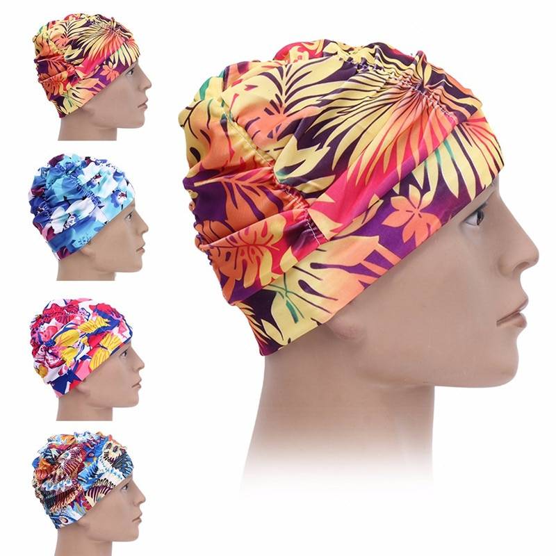 floral swimming cap